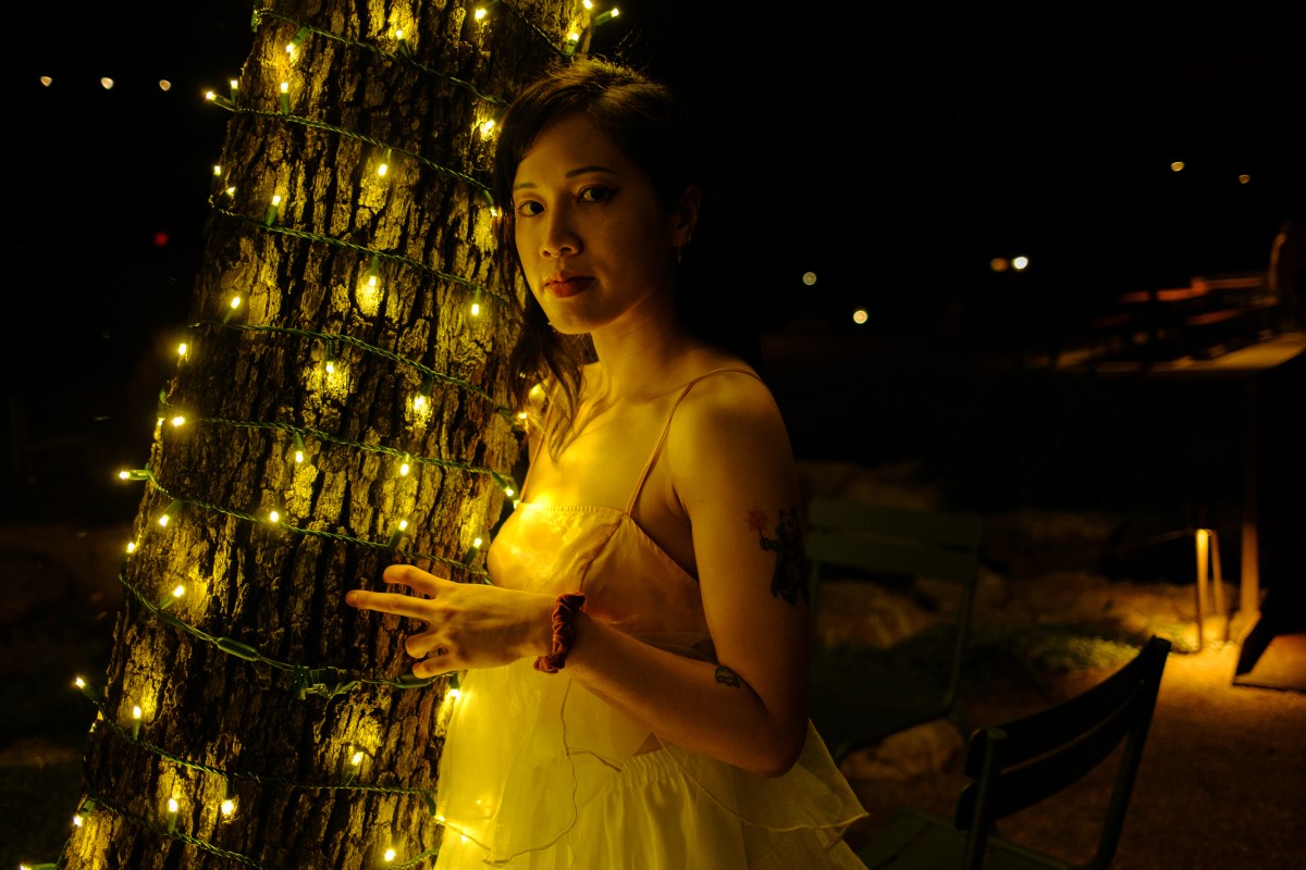 Grace Sydney Pham, the artist behind the neoclassical project Hexpartner at Leona Botanical Cafe & Bar in Austin, Texas, May 28, 2026.